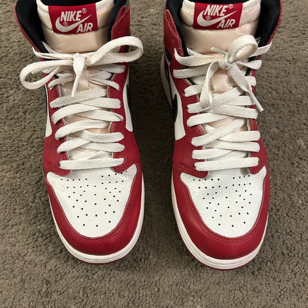 Jordan Red and White Sneakers